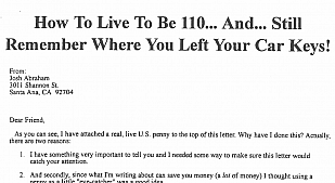 How To Live To Be 110 Ad by Gary Halbert