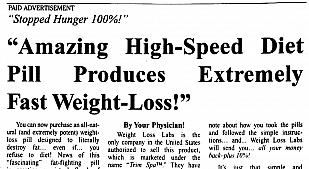 High-Speed Diet Pill Ad by Gary Halbert