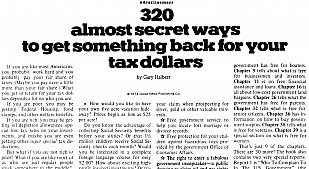 320 Secret Way To Get Back Tax Dollars Ad by Gary Halbert