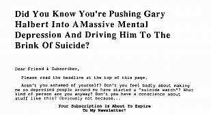 Brink of Suicide Letter by Gary Halbert